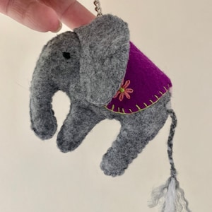 Elephant key ring, key chain , bag charm , gift