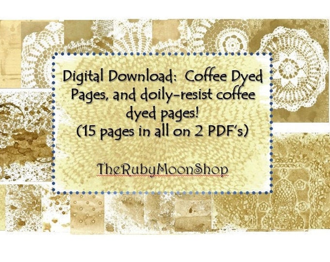 Digital Printable: Coffee Dyed Papers - Etsy