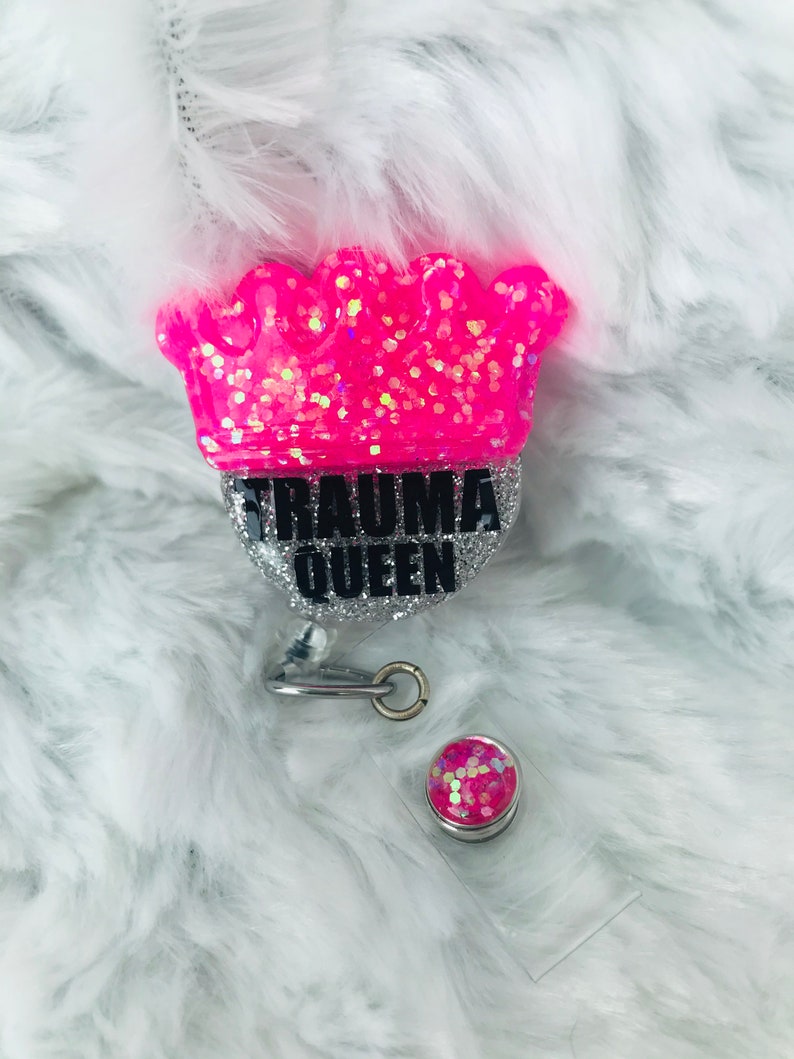 Trauma Queen ER RN Badge Reel