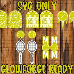 Tennis Ohrring Bundle, Laser geschnittene Ohrring Datei, Ohrring SVG, Mom Laser geschnittene Ohrringe, Acryl Ohrring Datei Bundle