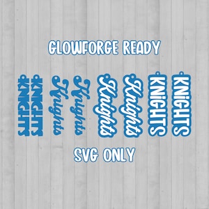 Archivo SVG de aretes de mascota de caballeros para cortadora láser Glowforge, joyería acrílica en capas, aretes de espíritu, archivo de aretes cortados con láser