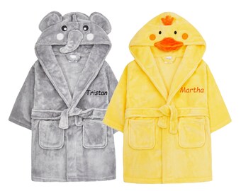 fluffy baby dressing gown