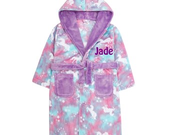 fluffy girls dressing gown