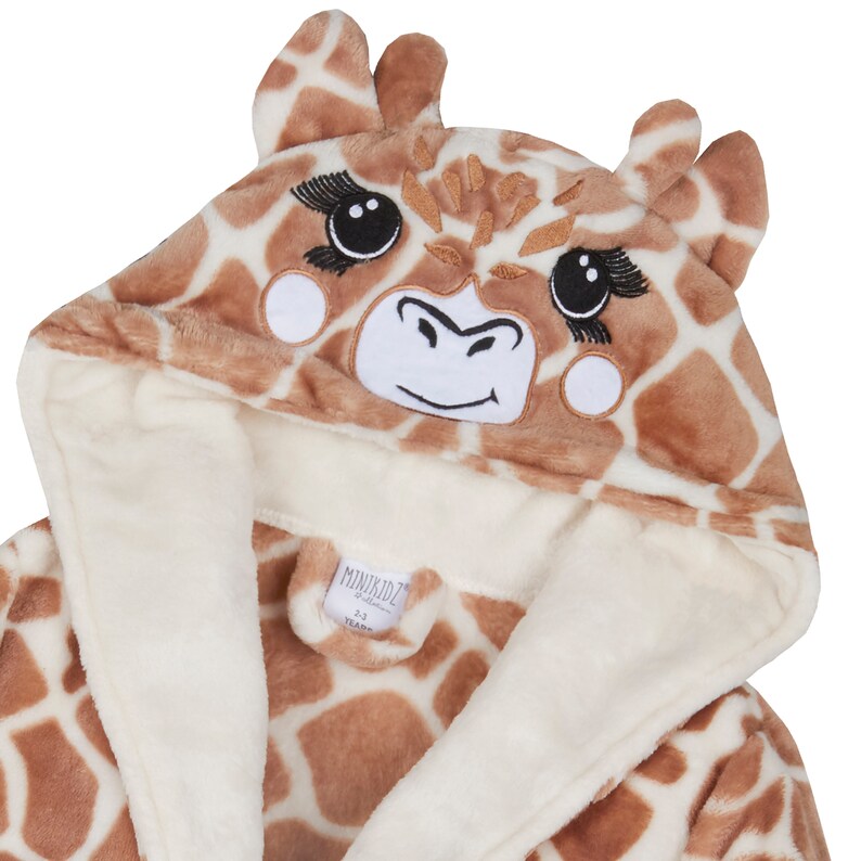PERSONALISED With EMBROIDERY Giraffe Dressing Gown Ideal Gift Etsy