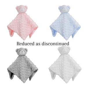Personalised Baby Comforter: Embroidered Animal Lovey, Soft Plush Toy image 7