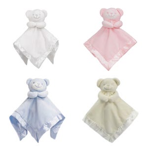 Personalised Baby Comforter: Embroidered Animal Lovey, Soft Plush Toy image 11