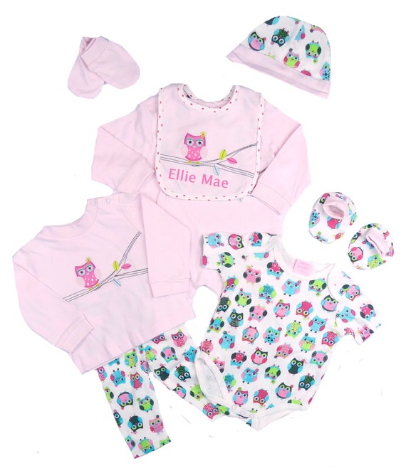 5 piezas bebé Layette ropa/ropa Starter Set Malla Bolsa De Regalo Baby Shower 