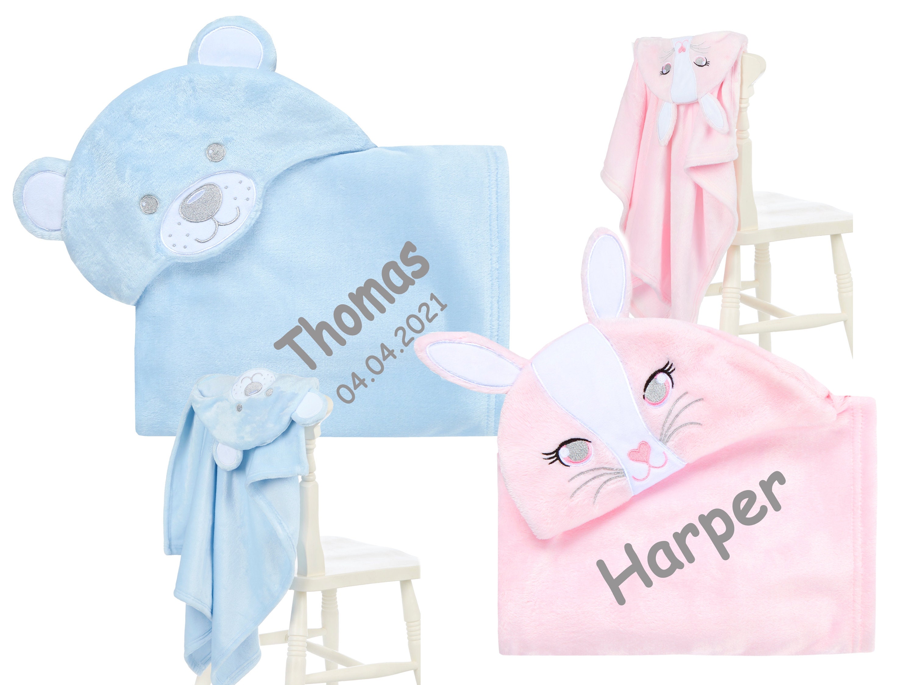 Personalised Luxury Hooded Baby Swaddle Wrap Soft Velvet Etsy UK