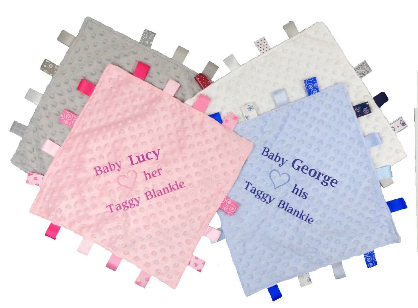 Personalised taggy blanket hotsell