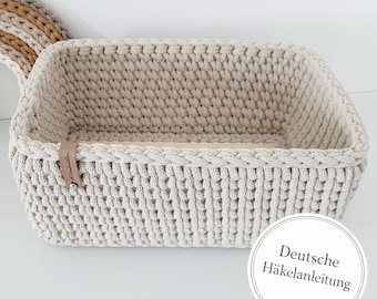 DEUTSCHE HÄKELANLEITUNG (PDF) – Rechteckiger Korb mit Holzboden