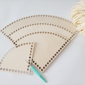 Dreieckige Holzböden – ideal für die Ecken deiner Häkelkörbe