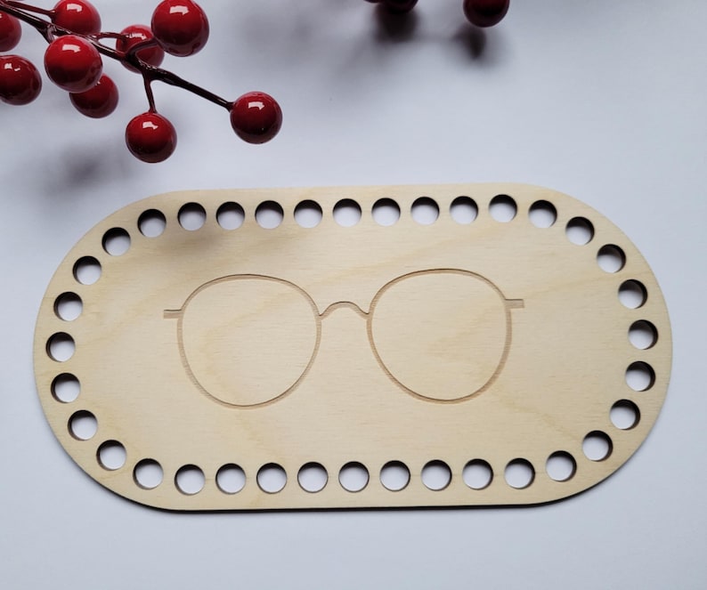 Holzboden für Häkelkörbchen | mit Gravur | verschiedene Größen & Motive 👓