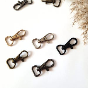 5x Metall Karabiner für Taschen – stabile Karabinerhaken für Handtaschen, Schlüsselanhänger & DIY Projekte – silberne Taschenkarabiner Set