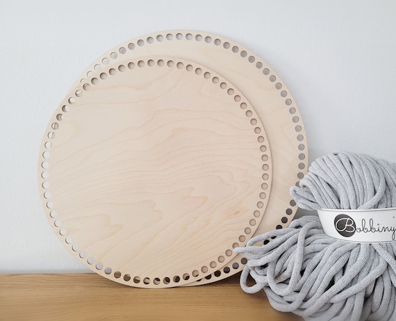 Holzboden-Set Für Häkelkörbe - 6 Runde Platten In 5 Größen (10-30 Cm)