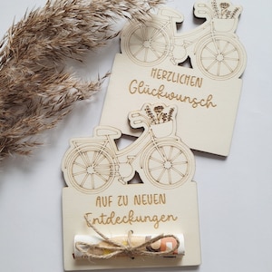 Geldgeschenk aus Holz zur Geburtstag Wunscherfüller Geburtsgeschenk Kinderparty Holzkarte