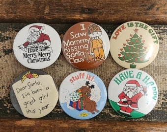 Cute Christmas Pinback Buttons