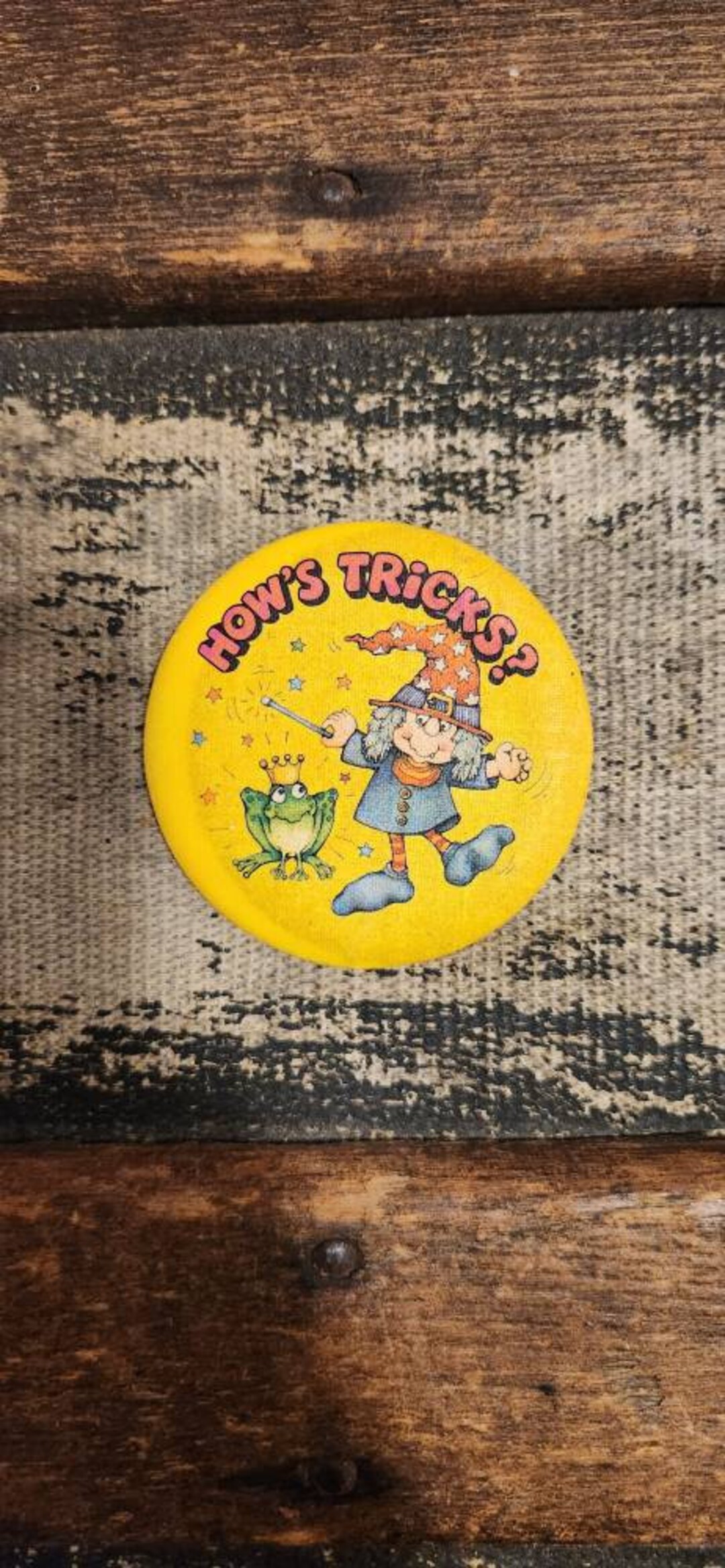 Hallmark How's Tricks? Vintage Pinback - Etsy