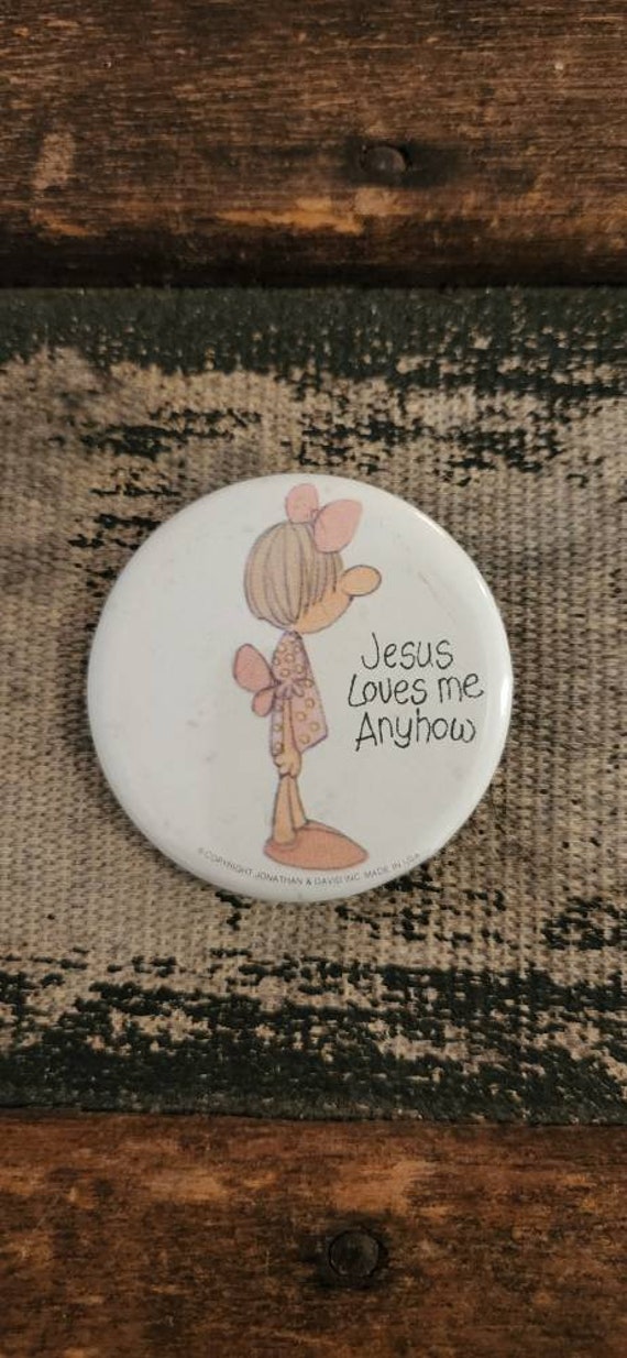NYヴィンテージショップ購入★ Jesus loves me pin クロス Jesus Loves Me
