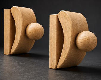 Quilt Hanger 2pcs, Wall Hanging Clips for Quilt and Rug, Natural Wood