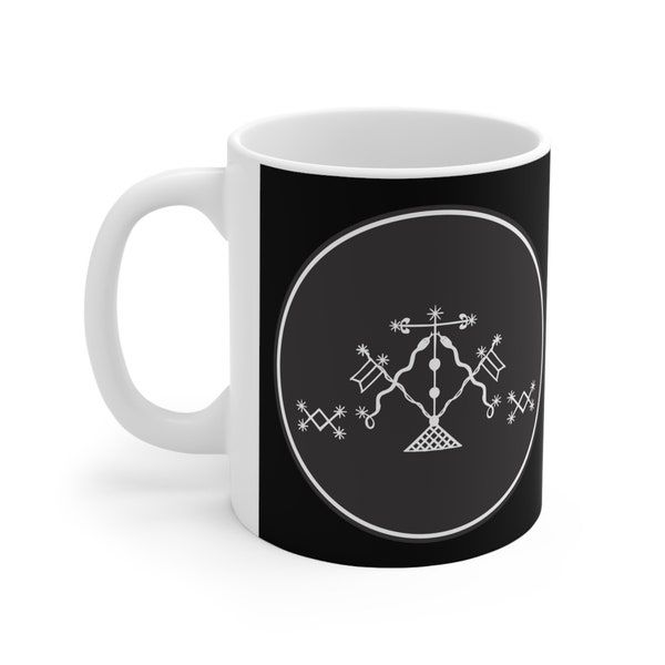 Ayida-Weddo and Damballa Veve Mug - Ceramic Mug 11oz - Occult Voodoo Offering Cup