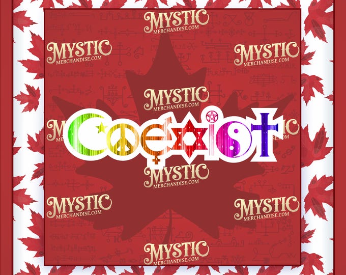 Coexist White Background - Vinyl Sticker Decal - Full Color - Bumper ...