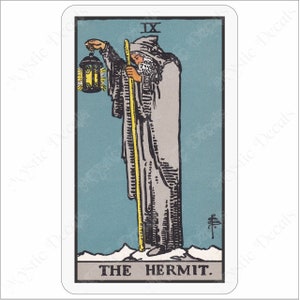 The Hermit Tarot Card - Vinyl Sticker Decal - Full Color CAD Cut Car occult