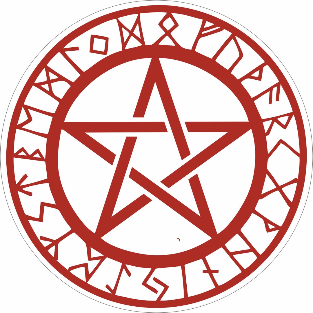 Norse Pentagram Rune - Vinyl Sticker Decal - Full Color Magic Wicca ...