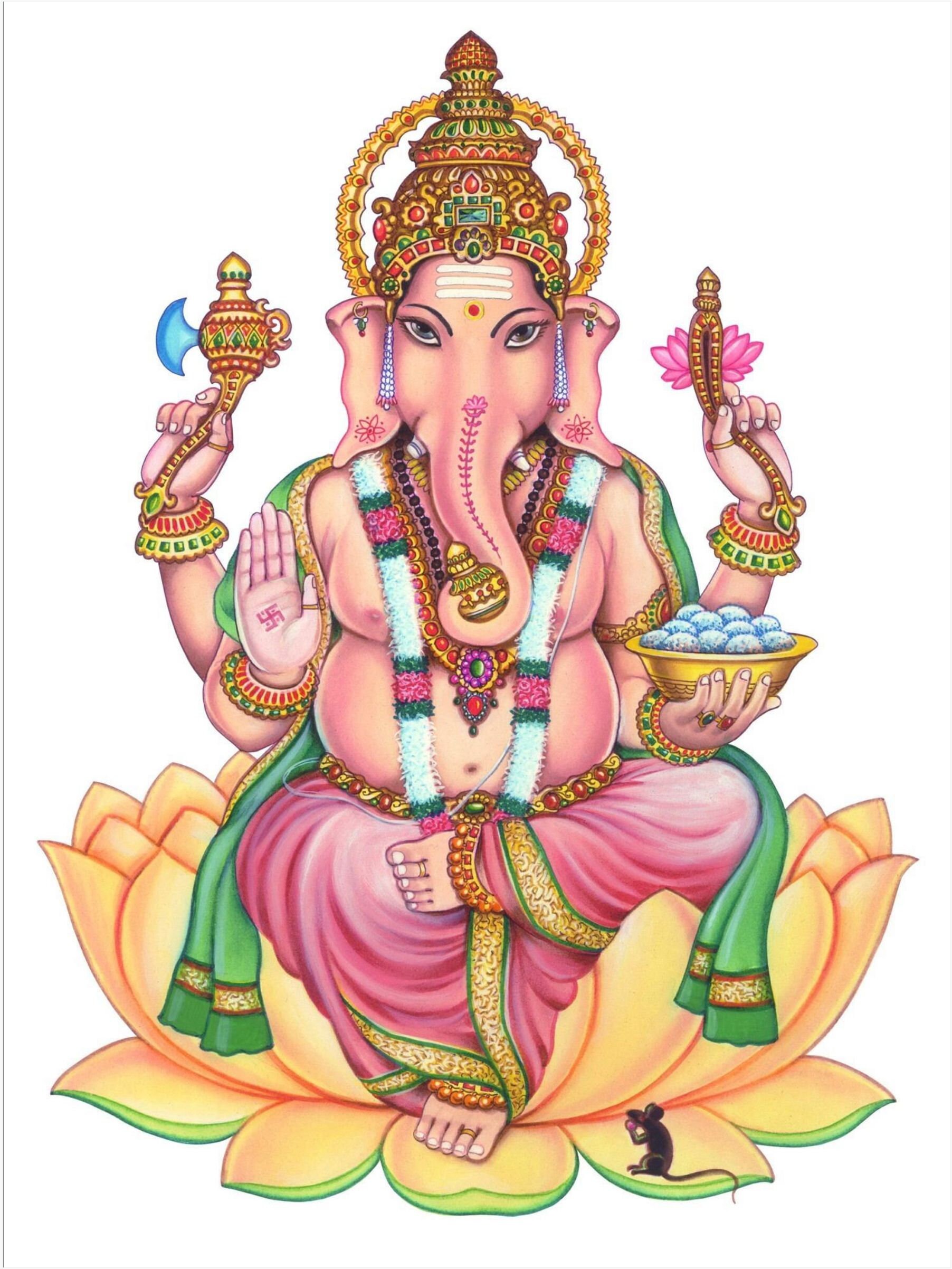 Ganesh Ganesha Vinyl Sticker Decal Full Color Hindu Car Laptop God