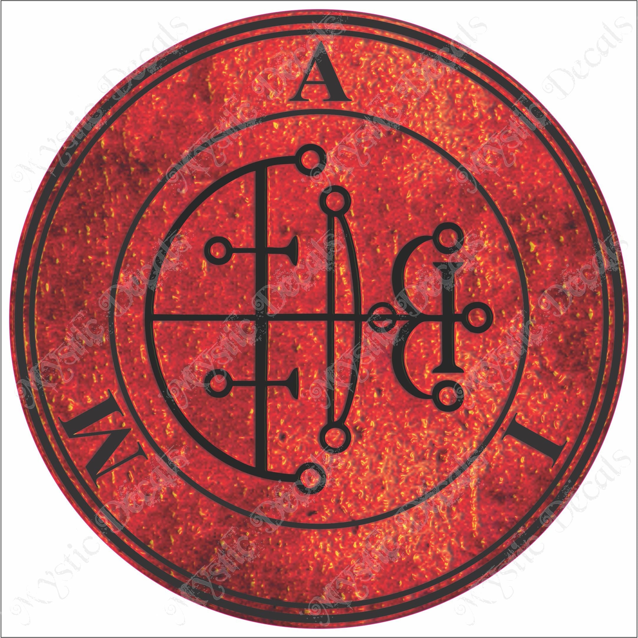 23. Seal of Aim Round Decal Vinyl Sticker Decal Full Color Goetia