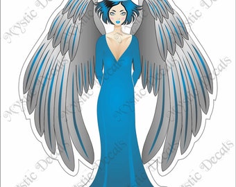 Elegant Angel - Original Art - Vinyl Sticker Decal - Arch Angel