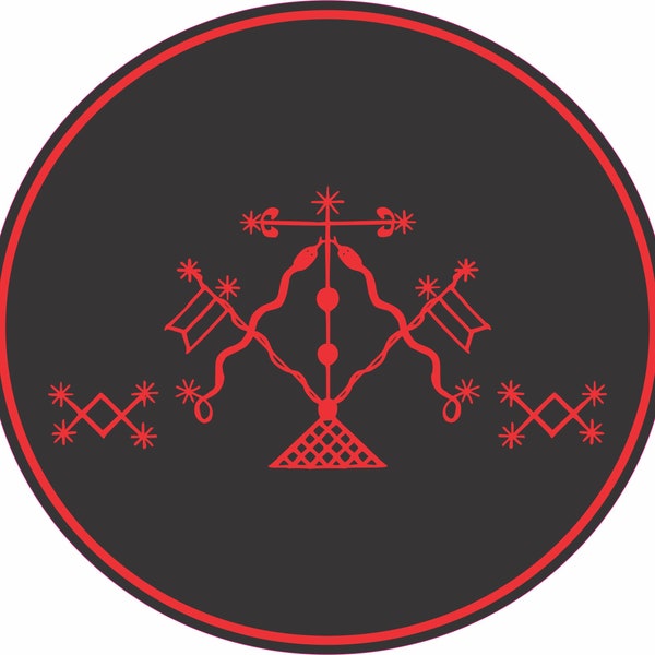 Ayida-Weddo and Damballa - Sigil Veve  - Vinyl Sticker Decal - Voodoo