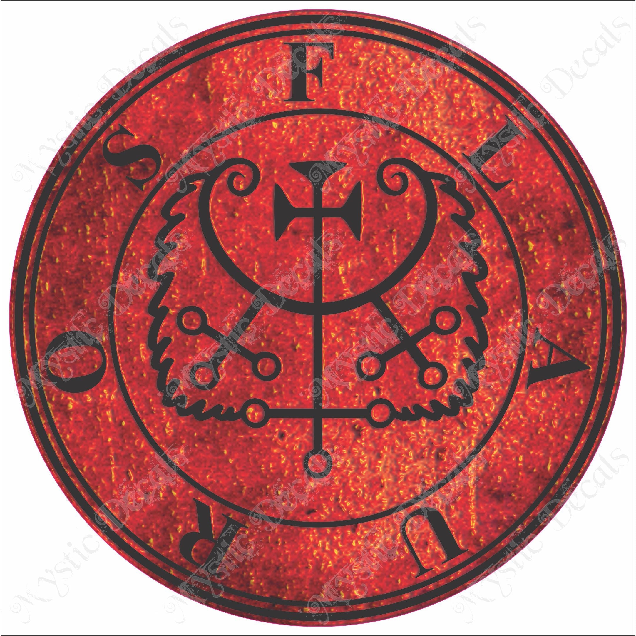 64. Seal of Flauros Round Decal - Vinyl Sticker Decal - Full Color ...