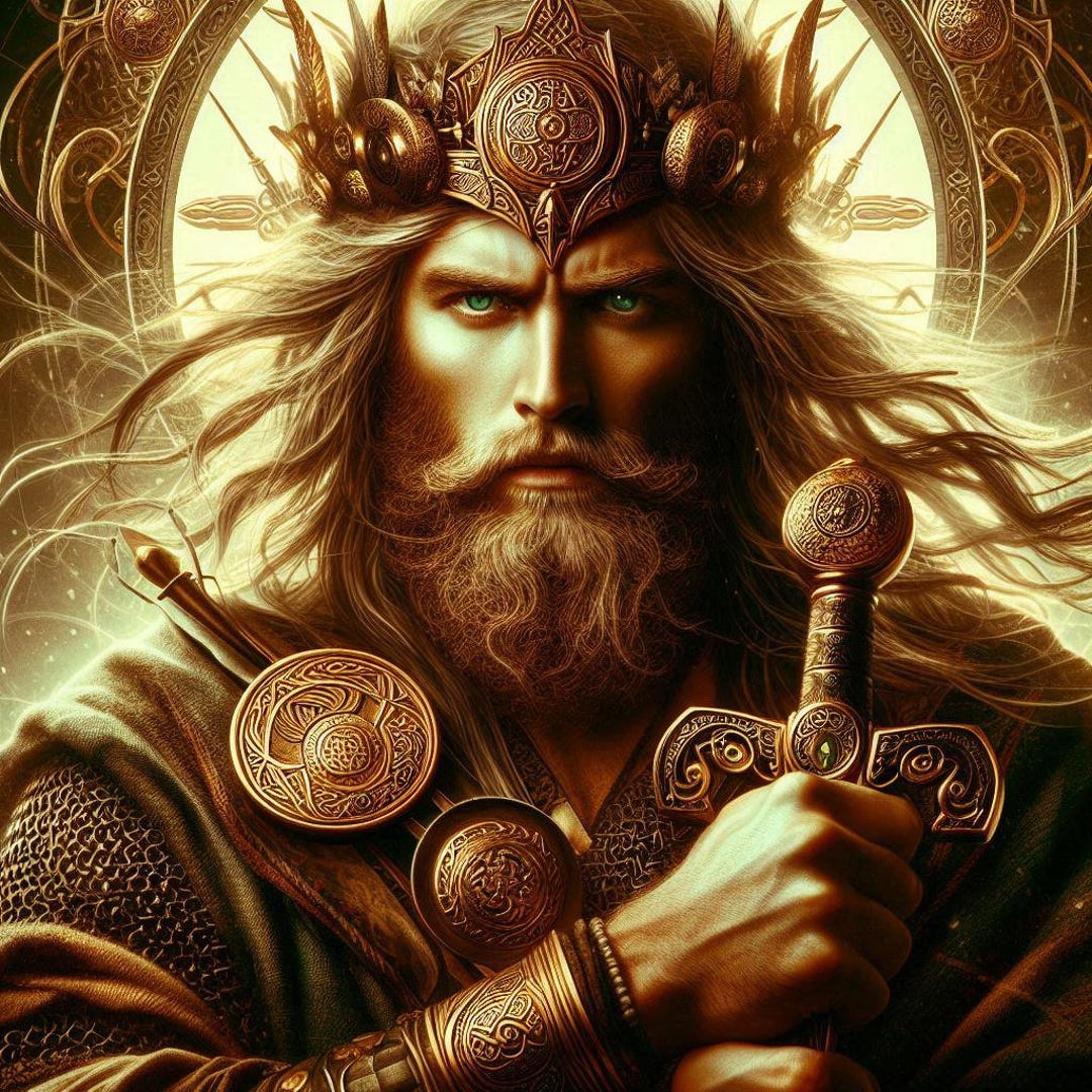 Irish Celtic God Nuada - God of War and Healing, King of the Tuatha Dé ...