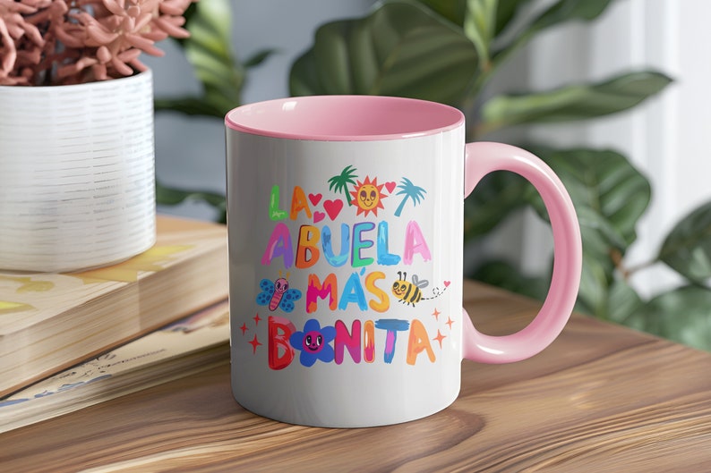 La Abuela Mas Bonita Mug, Mother's Day Gift, Gift for Moms, Cute Gift for Grandma, Dia de las Madres, Regalos para mama, regalo para abuela Pink