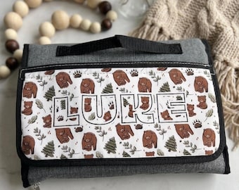 Custom Name Portable Diaper Changing Pad Personalized Foldable Travel Baby Mat