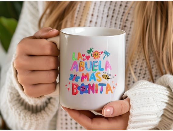 La Abuela Mas Bonita Mug, Mother's Day Gift, Gift for Moms, Cute Gift for Grandma, Dia de las Madres, Regalos para mama, regalo para abuela
