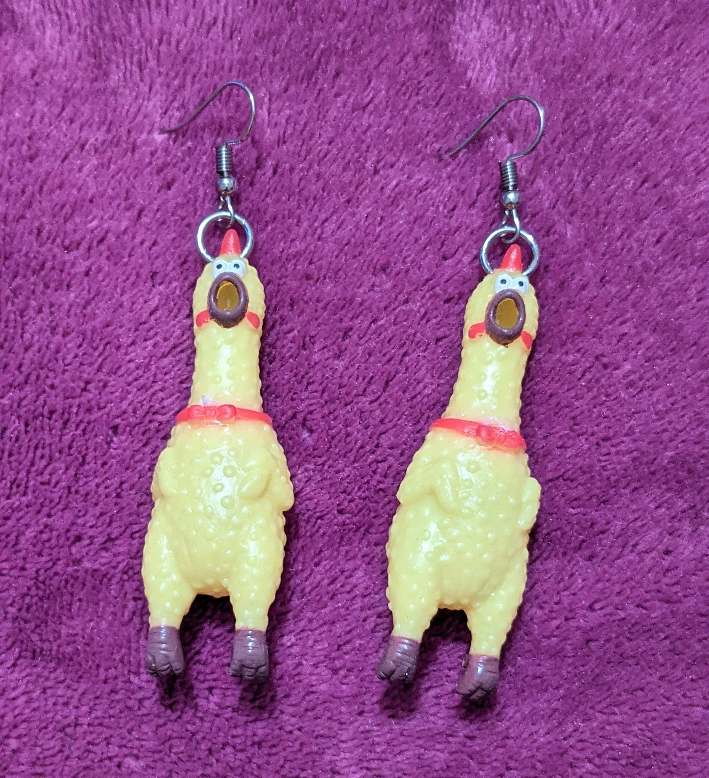 Rubber Chicken Earrings: Superfun, Realistic, Cute and Totally Unique Plastic Earrings