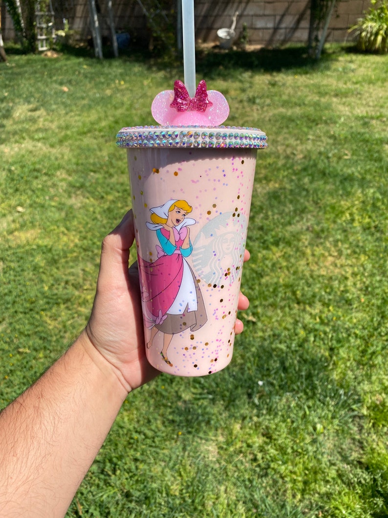 Custom Made Metal Double Walled Tumbler Inspired by Cinderella Etsy