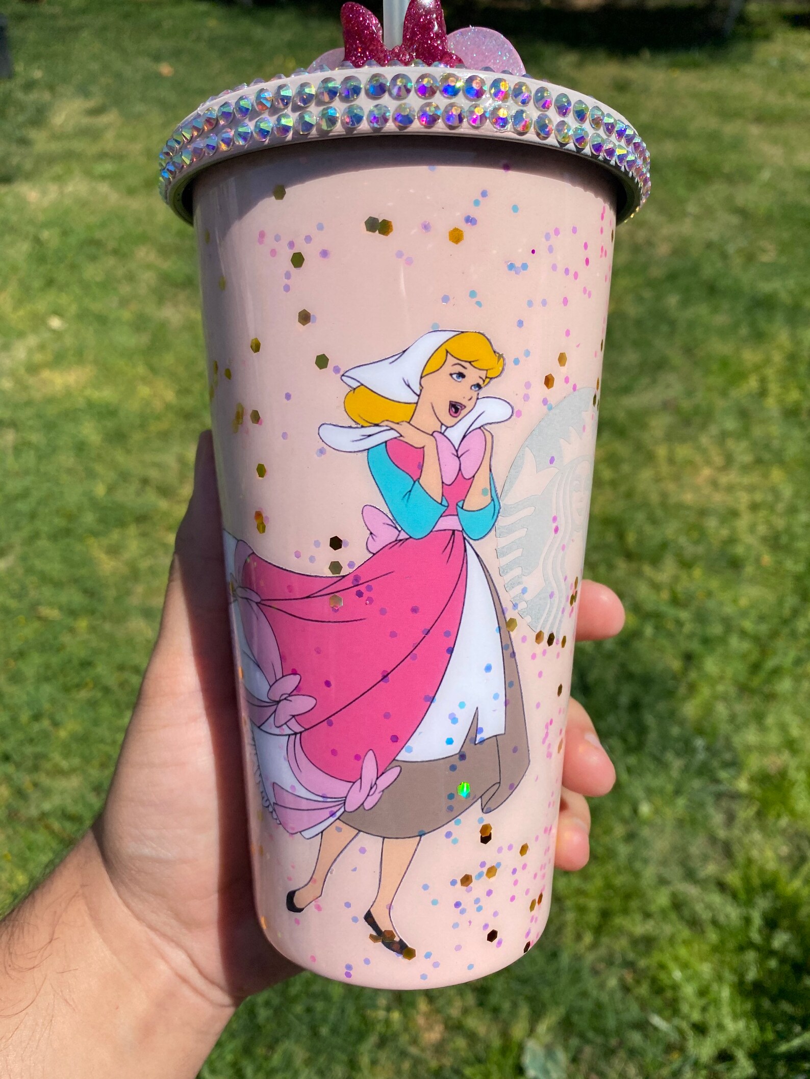 Custom made metal double walled tumbler inspired by cinderella Etsy
