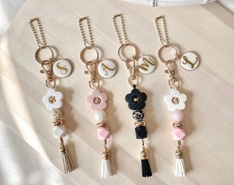 Personalized|Silicone Beaded Keychain|Keychain gift|Beaded Car Hanger|Beaded Bag Hanger|Bridesmaid Gift|Diaper Bag Tag|Graduation Gift