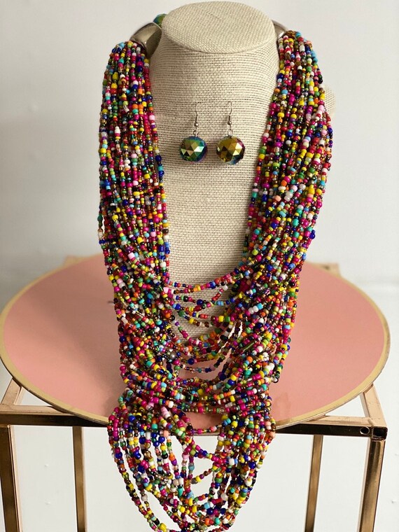 African Bead Necklaces Etsy