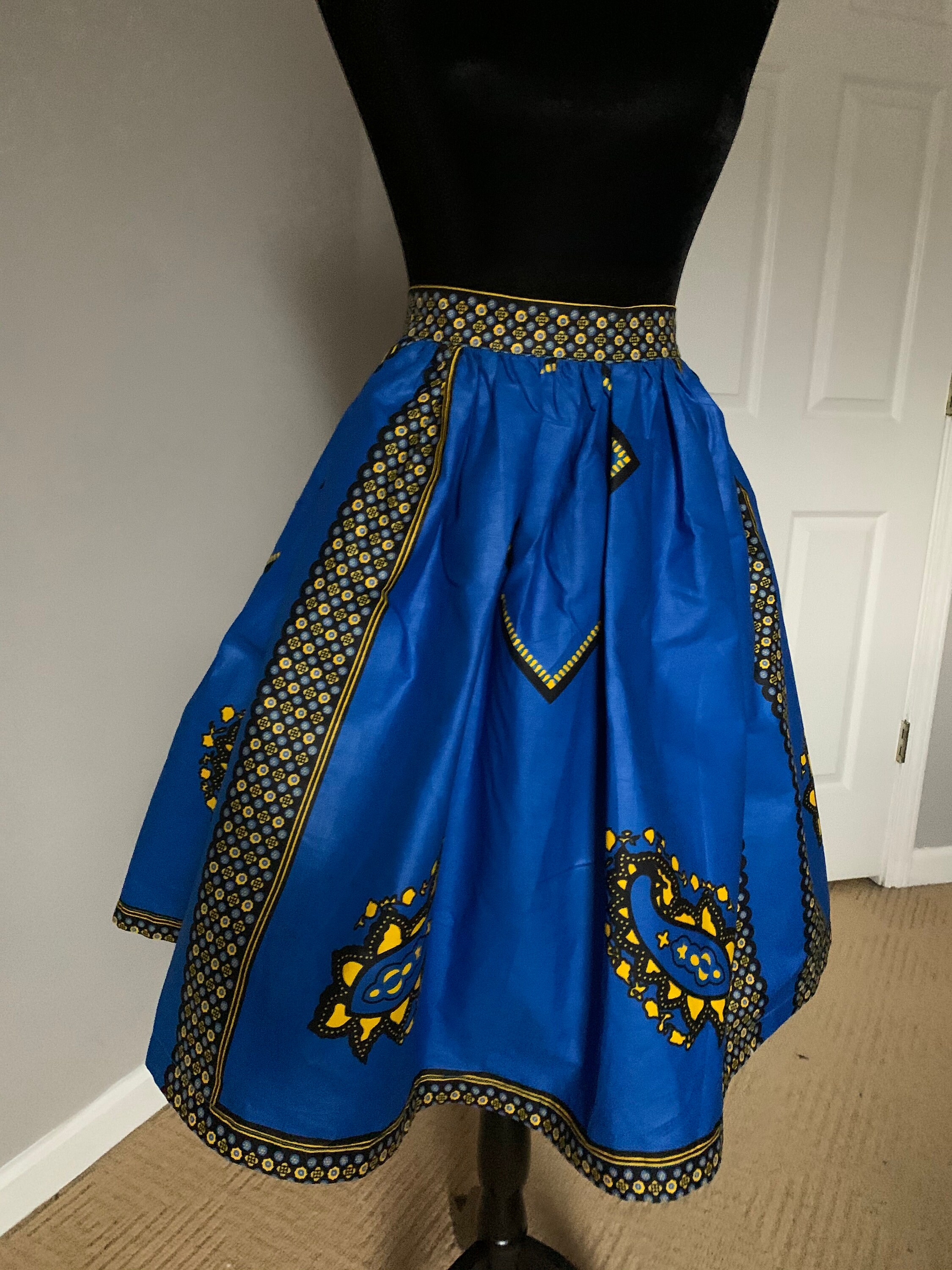 African Fabric Skirtangelina Etsy
