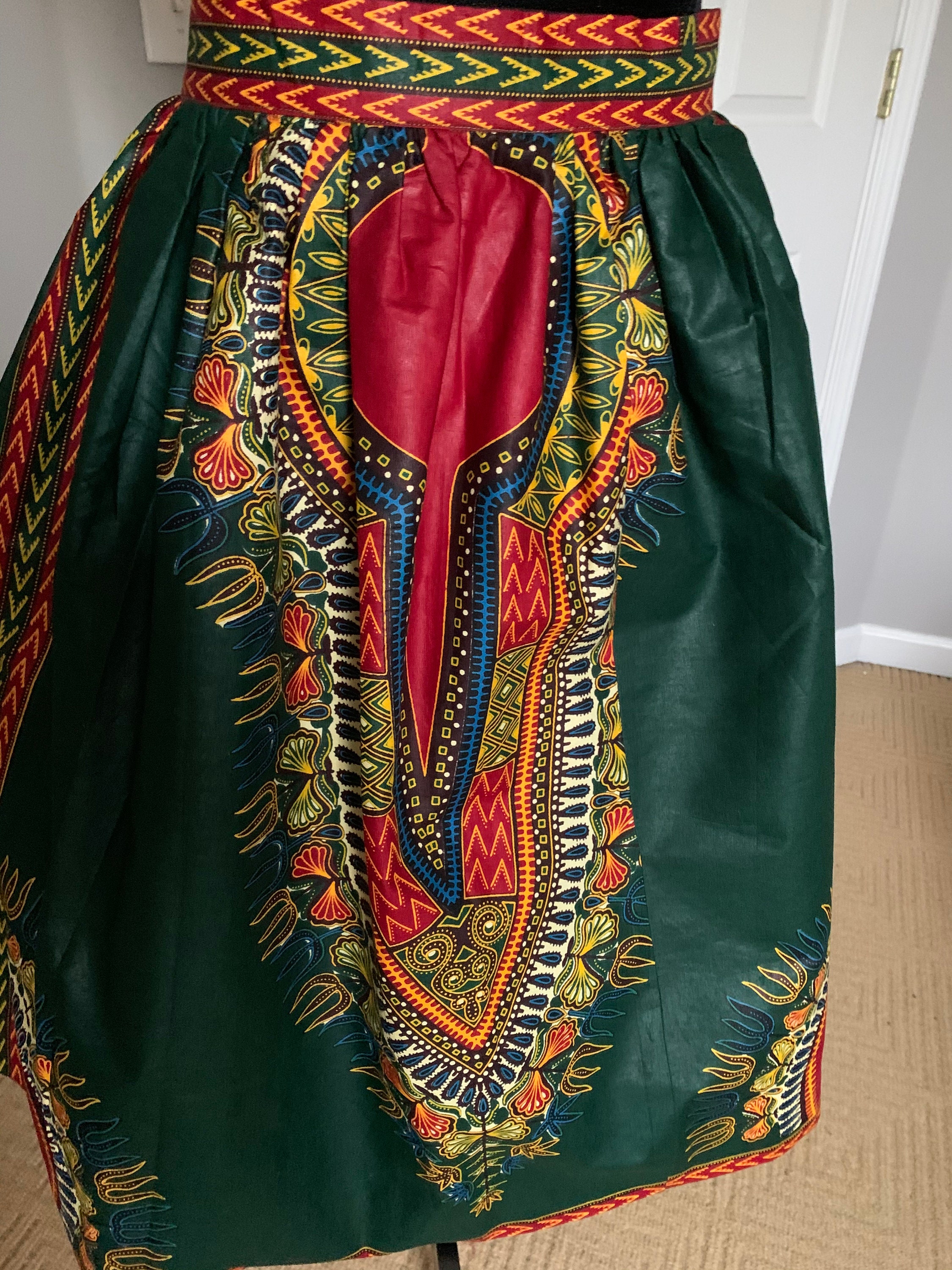 African Fabric Skirtangelina Etsy