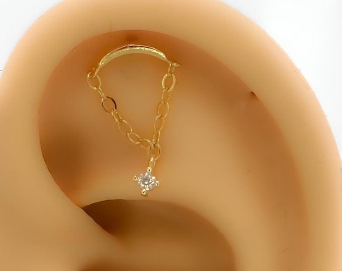 Piercing Flat Back Piercing Stahl Vergoldet