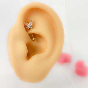 Rook Piercing 316l Chirurgen stahl Schmetterling #103