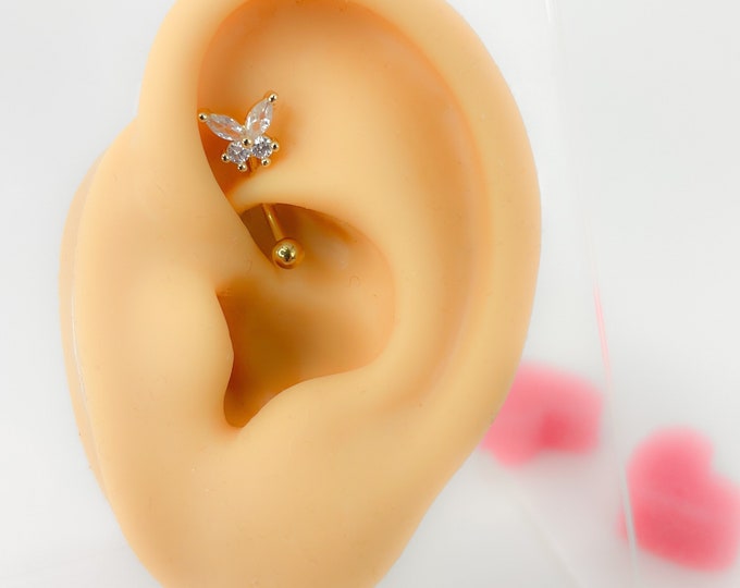 Rook Piercing 316l Surgical Steel Butterfly #103