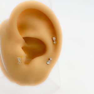 Piercing 925 silver gold-plated Tiny #299