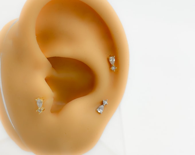 Piercing 925 silver gold-plated Tiny #299