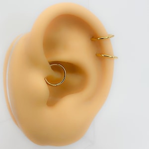 Ring hoop piercing #123  minimalistisch titanium Daith helix septum Ohr Nase clicker jewelery
