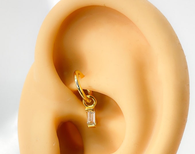 Piercing 925 silber vergoldet rook